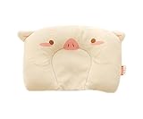 かわいいピギー柄コットンベビー枕形状防止フラットヘッド枕