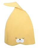 Nice Days（ナイス　ディズ）　赤ちゃん 新生児　帽子　キャップ　ハット 　かわいいくまちゃん　コットン (イエロー)
