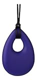 BPA Free Silicone Teething Necklace (Teardrop) (Indigo) by Anderson Baby Care