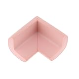 BELLE コーナークッション L型 角 コーナーガード 4個セット 両面テープ付き ケガ防止 家具保護　 (薄手, ピンク)