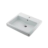 カクダイ デュラビット 角型洗面器 1ホール #DU-0315550000