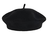 GEMVIE ベレー帽 キッズ フェルトハット 子供用 ハット ワッチキャップ 女の子 女児 ガールズ 礼帽 シンプル キャップ 無地 ベーシック帽子 ブラック