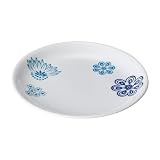 山下工芸 (Yamasita craft) 花紋 (青)12.5㎝浅皿 492-32-526