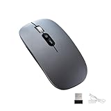 【2025極薄モデル・極静音・デスクトップボタン付き】マウス ワイヤレス 合金ホーイル 2.4GHz ブルートゥース 両用 薄型 ゲーミングマウス 無線マウス 充電式 TYPE-C充電 デスクトップボタン付き 高精度ターゲティング ミュート 3DPIモード 高感度 ゲーム 省スペース カバンに モバイルモウス 軽量 携帯性 多機種対応 (メタルグレー（マット）)