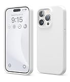 【elago】 iPhone15Pro 対応 ケース 耐衝撃 傷 指紋 防止 シリコン スマホケース スリム 衝撃吸収 サラサラ 手触り シリコンケース [ Apple iPhone15 Pro アイフォン15 プロ 対応 携帯ケース ] iPhone15Proケース SILICONE CASE ホワイト