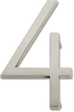 Atlas Homewares AVN4-BRN Modern Avalon 4.5-Inch No. 4 House Number, Brushed Nickel [並行輸入品]