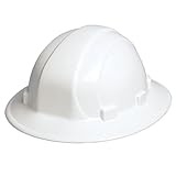 ERB 19911 Omega II Full Brim Hard Hat with Mega Ratchet, White by ERB