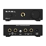 S.M.S.L PH-1 フォノアンプ MM ポータブル ヘッドフォンアンプ Phono 6.35mm/RCA 出力 ヘッドホンアンプ レコードプレーヤー スピーカー ターンテーブル用 フォノイコライザー プリアンプ オーディオ 小型 USBケーブル付き