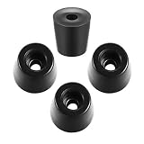 uxcell ラバー製パッド バンパーパッド 家具の脚パッド ブラック D20x16xH20mm 4個入