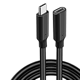 Renvmexy USB C 延長ケーブル, Type-C オス-メス 延長ケーブル, 10Gbps USB 3.2 Gen2 高速データ転送, 4Kビデオ出力, PD 100W 急速充電 対応, スマホ/タブレット/ノートPC対応 (3m)