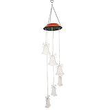 カラーChanging Solar Wind Chimeライト、LEDソーラーライトWind Spinnerモバイルライトの屋外ガーデンパティオヤード池水泳プールDecor Bell クリア