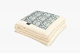 La Millou - Baby - Toddler Blanket with filling - Cotton - Minky (26 x 30 in) (Royal Skulls-Ecru) by