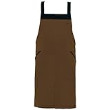 アイトス 胸当てエプロン(共生地配色) 022/ブラウン AZ-8654