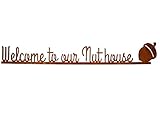 Welcome to Ourナット家 – Rustyメタルガーデンウォールアートサイン、アメリカ製