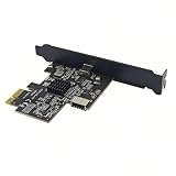 Mshsiw PCI-E 1X から Type-E + Type-C 拡張カード USB3.2 GEN2 10Gbps 3142 チップ PCI-E から USB-C へのアダプター デスクトップ用
