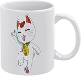 ターボババア 招き猫 マグカップ 陶器製 耐熱耐冷 330ml お手入れ簡単 アニメ応援グッズ 大容量 両面印刷 かわいい オフィス人気 男女兼用 贈り物