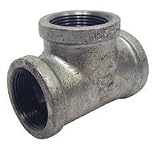 Mueller Reducing Tee可鍛性亜鉛メッキアイロン1インチFPT x 3 / 4 " FPT x 1 "可鍛性鉄90度。