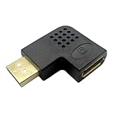 モニター用DPアダプター, DP アダプター コンバーター 左右エルボ大型DPオス-メスアダプター L字型高精細オス-メスアダプター Displayport プラグ, Displayport アダプター オーディオ プラグ、HD アダプター L 字型、PC、ラップトップ、プロジェクター、電話用ディスプレイ ポート コンバーター