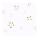 York Wallcoverings CK7736SMP Candice Olson Kids Starburst 8 X 10 Wallpaper Memo Sample, White/Tan [並