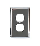 GE 52217 Faux Chrome Traditional Duplex Receptacle Wall Plate [並行輸入品]