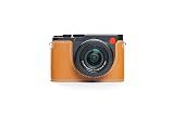 Leica D-LUX8用ハンドメイド本革ハーフカメラケースバッグカバー サンディブラウンカラー
