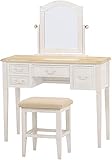 ドレッサー 鏡台 化粧台 メイク台 1面鏡 スツール セット アンティーク ナチュラル 木製 カントリー おしゃれ ホワイト