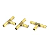 3pcsの3ウェイT字型の8mmチューブコネクタ真鍮燃料ホース口金具