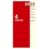 ダイゴー 手帳 2026 スケジュール帳 ハンディピック マンスリー ブロック ラージ レッド E1193 2026年 3月始まり