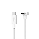 【elago】 USB C ケーブル 対応 スマートフォン タブレット 各種 対応 USB-C to Type-C 急速充電 2m 長い L字 ケーブル 最大 60W PD 3.0 対応 480Mbps データ転送 Cケーブル [ iPhone 16 15 Pixel Galaxy スマホ 携帯 対応 ] C to C 90°Fabric Cable ホワイト