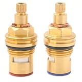 交換用真鍮セラミックディスク蛇口カートリッジバルブ四半期Turnペア1 / 2 " x 52 mm x 8 mmスプライン長20歯bs5412 XZ 20
