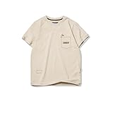 ファッションメンズベーシックコットンダブルステッチ半袖Tシャツ（カーキ）