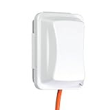 Taymac MM410W Weatherproof Single Outlet Cover Outdoor Receptacle Protector 2-3/4 Inches Deep White 