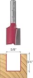Freud 5/8 (Dia.) Double Flute Straight Bit with 1/4 Shank (04-136) [並行輸入品]