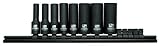 IRWIN Tools 1877481 Impact Performance Series Deep Well Socket Bits, 3/8-Inch Square Drive, 8-Piece 