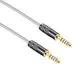 luxferre 4.4mm バランス ケーブル 4.4mm 延長 ケーブル 4.4mm 5 極 オス 4.4 to 4.4 cable 4.4 mm 変換 コード NW-WM1A NW-WM1Z NW-ZX300 TA-ZH1ES PHA-2A に対応 4.4mm to 4.4mm cable 単結晶銅 ケーブル 1M