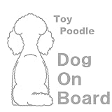 Daisy's 車用 ステッカー 選べる犬種20種類 愛犬が乗っています カッティングシール ホワイト/グレー デイジーズ (トイプードル, グレー)