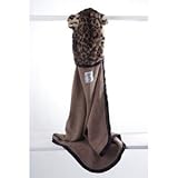 【並行輸入】Little Giraffe Luxe Leopard Infant Towel 　リトル・ジラフ　LUXE豹柄　乳児用　コットンバスタオル（耳つき）