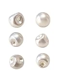 haoa ボタン パール風 イミテーション ポリ プラ 艶あり 洋裁 洋服 手芸 クラフト 直径8mm 10mm 12mm 6個セット (オフホワイト, 10mm)