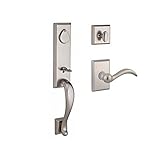 Baldwin FDFAIXARCLRSR492 Reserve Full Dummy Handleset Fairbanks x Arch with Rustic Square Rose, Whit