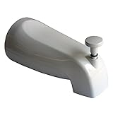 LASCO 08-1019 Bathtub Spout with Front Lift Diverter and 1/2-Inch ID Copper Slip Fit, White Finish [