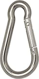 [N-8191383]ＴＲＵＳＣＯ　国産ステンレスカラビナハーケン　Ｂ型　８Ｘ８０ｍｍ TSKH8B