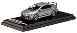 HJ64 1/64 三菱ランサーエボリューションX FINAL EDITION エンジンディスプレイモデル付き チタニウムグレーメタリック 完成品