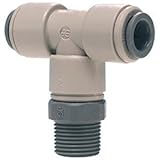 John Guest PI100802S Swivel Branch Tee, 1/4 OD x 1/4 BSPT (Pack of 10) by John Guest