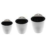 Dovewill 3点セット　ガーデン　植物　植木鉢　フラワーポット　壁掛け　ハンギング　プラスチック　プランター　４色選ぶ　 - 白