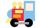 Wallmonkeys Cute Cartoon Train 4 Peel and Stick Wall Decals WM287401 (60 in W x 42 in H) [並行輸入品]