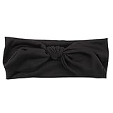 Bolayu Baby Kids Girls Rabbit Bow Ear Hairband Headband Turban Knot Head Wraps (Black ) by Bolayu