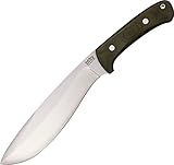 Bark River Grasso Bolo II固定刃ナイフ、SSブレード、グリーンキャンバスMicartaハンドル