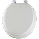 High Quality 13EC 000 Soft Toilet Seat with Molded Wood Core and Easy-Clean & Change Hinges, Round, 