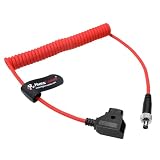 Alvin's Cables Atomos Ninja V D-Tap 給電ケーブル | D-Tap からロック式 DC 2.1mm コイル状ケーブル | for Blackmagic Video Assist、Hollyland Mars 400S 対応 | Ultra Flexible | 50-120cm