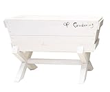 足付プランター大 59cm × 24 cm × 31cm　ホワイト